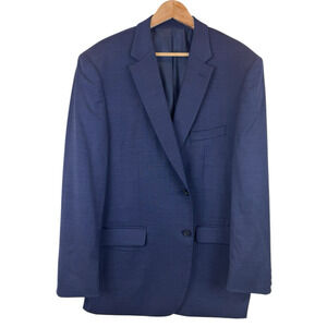 Kenneth Cole Slim Fit Awearness Blazer Blue 46R 98% Wool 2%‎ Spandex 2 Button